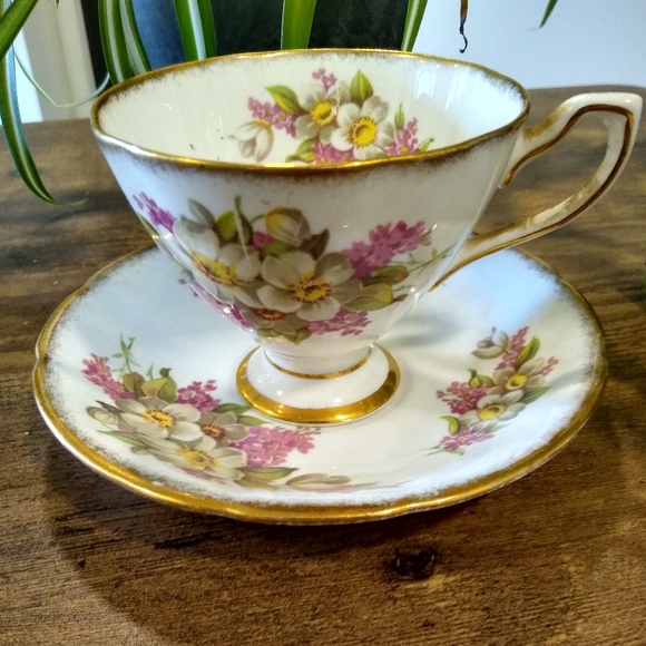 Taylor & Kent English Bone China Teacup/Saucer - Picture 1 of 4